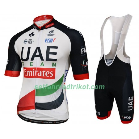 Fahrradbekleidung Radtrikot Kurzarm + Trägershorts 2018 Team UAE N001 